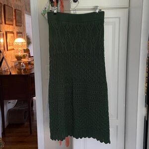 House of Harlow 1960 Forest Green knit Maxi Skirt